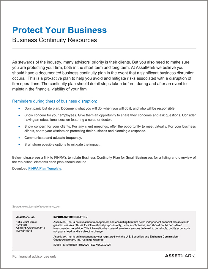 Business Continuity Resources